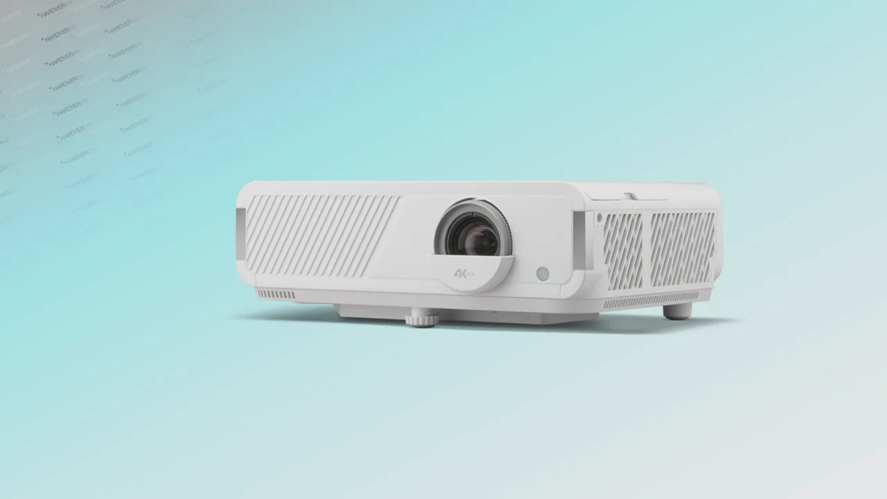 ViewSonic LX720-4K RGB lézerprojektor elölnézetből.
